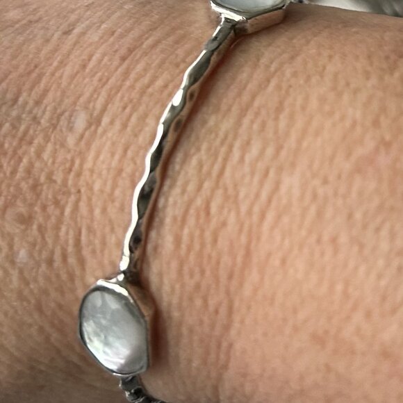 Silpada Four Moons Mother of Pearl Bangle Bracelet B2383 - Picture 3 of 4